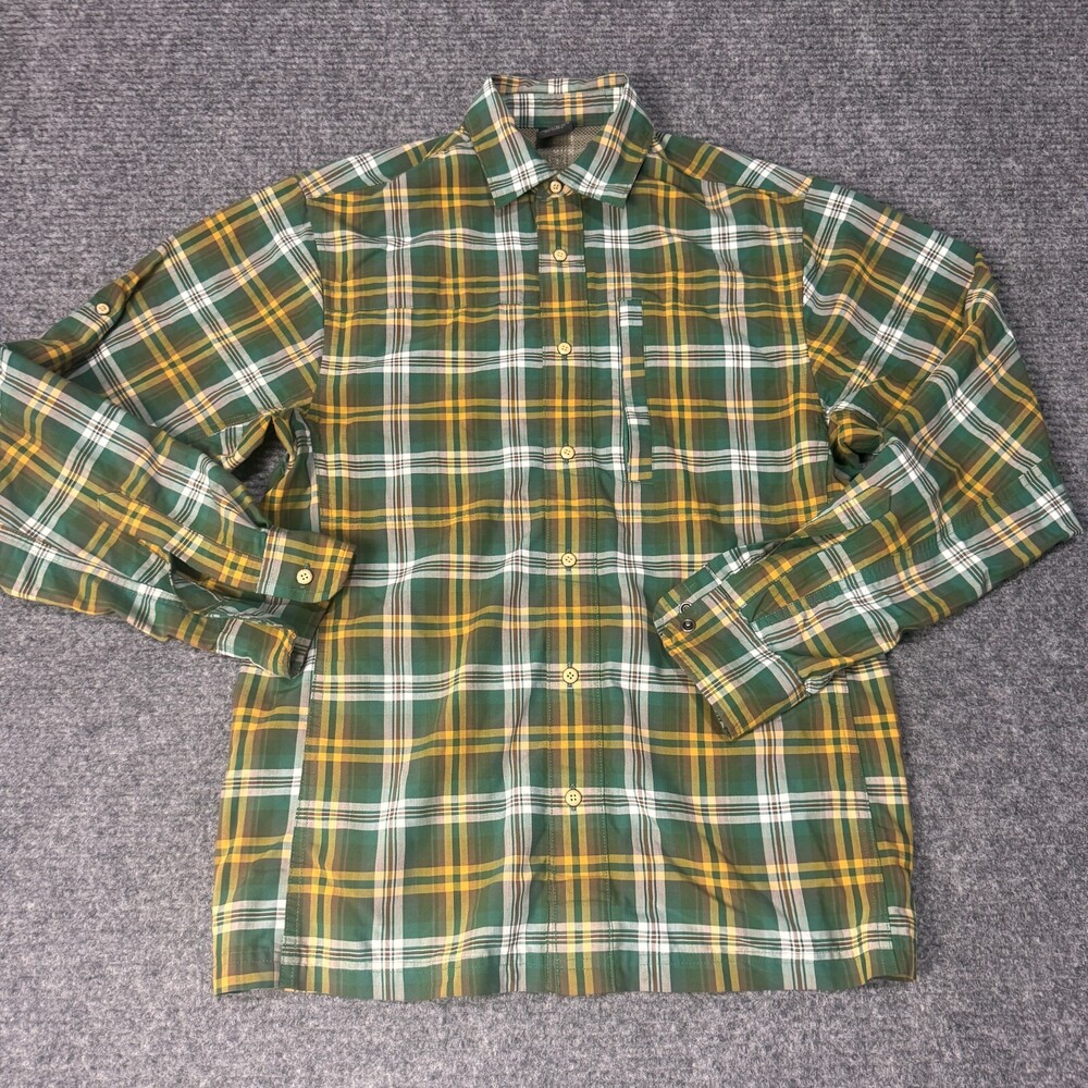 Vertx Shirt Mens Small Green Plaid Long Sleeve Button Up Tactical Mesh